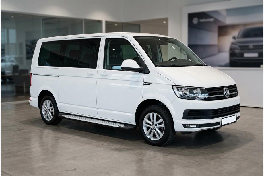 Volkswagen T6 2015–2024 Bočné nášľapy Allmond Grey (2 ks, hliník) Dlhý rázvor Image
