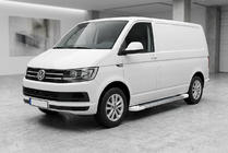 Volkswagen T6 2015–2024 Bočné nášľapy Allmond White (2 ks, hliník) fotografia 1