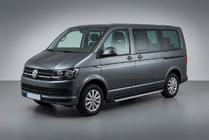 Volkswagen T6 2015–2024 Bočné nášľapy Maya (2 ks, hliník) Krátky rázvor fotografia 1