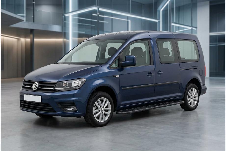 Volkswagen Caddy 2015–2020 Bočné nášľapy Bosphorus Black (2 ks, hliník) Maxi rázvor Image