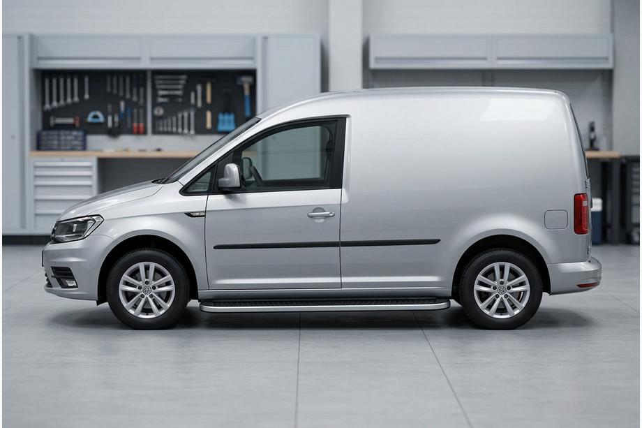 Volkswagen Caddy 2015–2020 Bočné nášľapy Tayga Grey (2 ks, hliník) Maxi rázvor Image