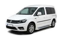 Volkswagen Caddy 2015–2020 Bočné nášľapy Allmond White (2 ks, hliník) fotografia 1
