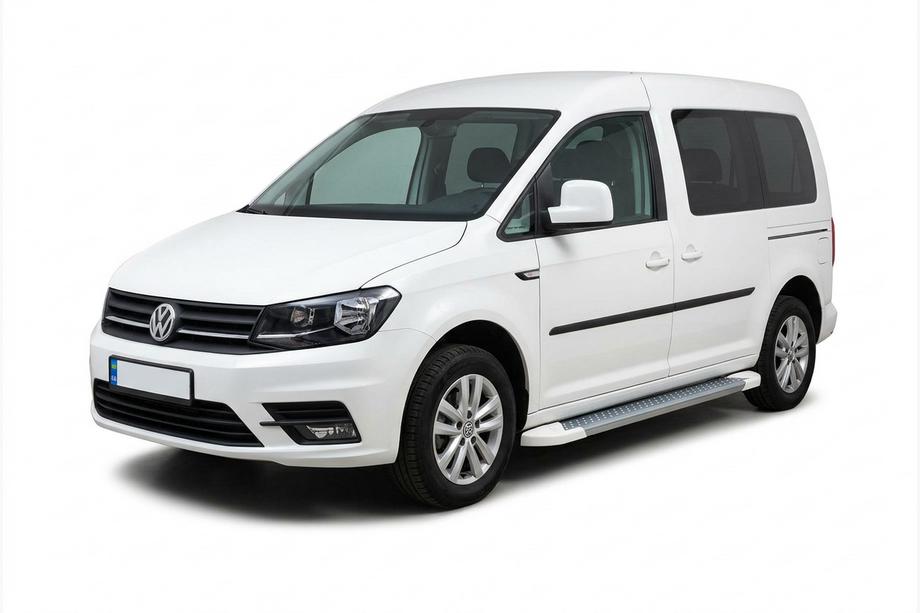 Volkswagen Caddy 2015–2020 Bočné nášľapy Allmond White (2 ks, hliník) Image