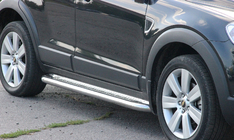 Chevrolet Captiva 2006–2019 Bočné prahy Premium (2 ks, nerez.) Ø60 mm fotografia 1