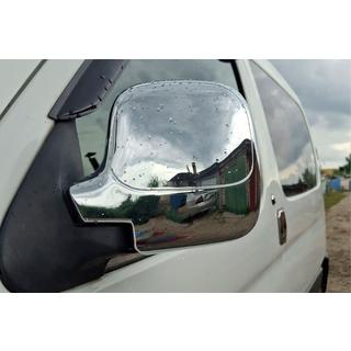 Chrómové kryty spätných zrkadiel (2 ks, plastové) Citroen Berlingo 1996–2008 fotografia 3