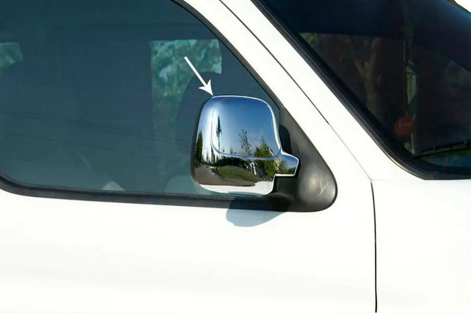 Citroen Berlingo 1996–2008 Chrómové kryty spätných zrkadiel (2 ks, plastové) Carmos Fotografia 5