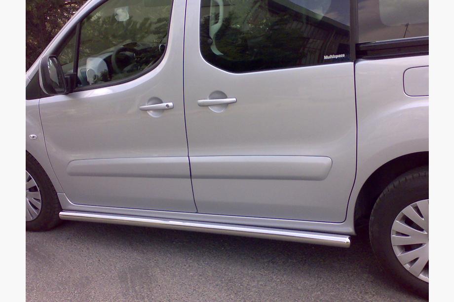 Citroen Berlingo 1996–2008 Bočné trubky (2 ks, nerez) Ø60, bez plastových podpier Fotografia 2