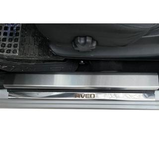 Nerezové kryty prahov dverí Carmos (4 ks, nerez.) Chevrolet Aveo T250 2005–2011 fotografia 3