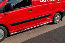 Citroen Jumpy 2007–2017 Bočné rúrky (2 ks, nerez) Ø60, krátky rázvor fotografia 6