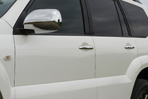 Toyota Land Cruiser Prado 120 2002–2009 Chrómové kryty kľučiek dverí (4 ks, nerez) Carmos, turecká oceľ fotografia 1