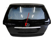 Mercedes ML W164 2005–2011 Nerezová ozdobná lišta nad ŠPZ fotografia 1