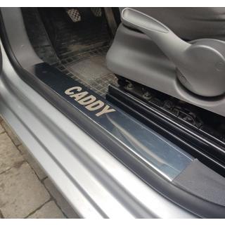Nástupné lišty – vnútorné (Carmos, oceľ) Volkswagen Caddy 2004–2010 fotografia 1