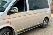 Volkswagen T5 Transporter 2003–2010 Kryty zrkadiel (2 ks) OmsaLine - chrómovaný plast fotografia 3