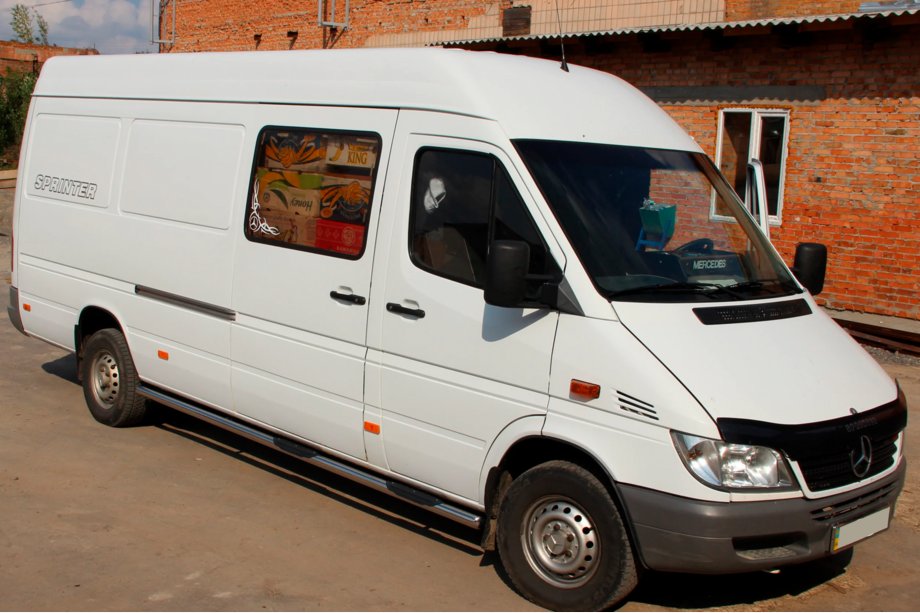 Mercedes Sprinter W901/902/903/904/905 1995–2006 Bočné trubky (2 ks, nerez) Krátky rázvor, Ø60 Fotografia 5