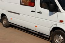 Volkswagen LT 1995–2006 Bočné trubky (2 ks, nerez) fotografia 5