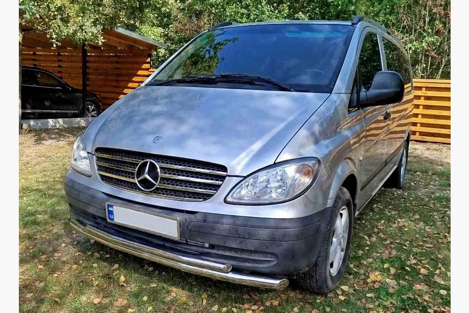 Mercedes Vito W639 2004–2014 Predný ochranný rám ST014 (nerez) 2004-2010, Ø70→48 mm Fotografia 13