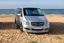 Mercedes Vito W639 2004–2014 Predný nárazníkový lip spojler BRB V1 (na lakovanie) rok 2004–2010 fotografia 1
