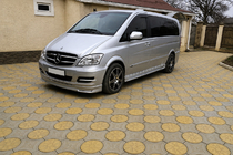 Mercedes Vito W639 2004–2014 Predný nárazníkový lip spojler BRB V1 (na lakovanie) rok 2004–2010 fotografia 3