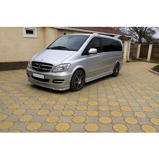 Predný nárazníkový lip spojler BRB V1 (na lakovanie) Mercedes Vito W639 2004–2014 fotografia 3