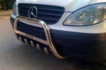 Mercedes Viano 2004–2014 Predný ochranný rám WT003/004 (nerez) 60 mm, bez nápisu fotografia 5