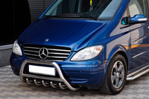 Mercedes Viano 2004–2014 Predný ochranný rám WT003/004 (nerez) 60 mm, bez nápisu fotografia 7