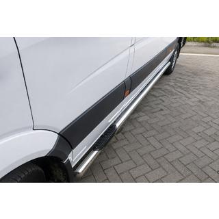 Bočné trubky (2 ks, nerez) Mercedes Sprinter W906 2006–2018 fotografia 1