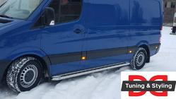 Mercedes Sprinter W906 2006–2018 Bočné prahy Premium (2 ks, nerez.) fotografia 3