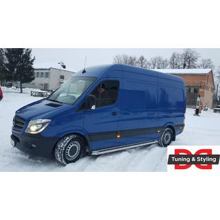 Bočné prahy Premium (2 ks, nerez.) Mercedes Sprinter W906 2006–2018 fotografia 4