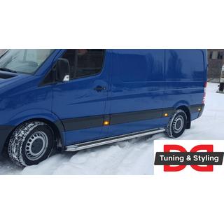 Bočné prahy Premium (2 ks, nerez.) Mercedes Sprinter W906 2006–2018 fotografia 3