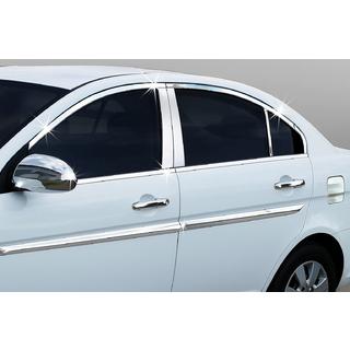Kompletné okenné lišty (14 ks, nerez) Hyundai Accent 2006–2010 fotografia 1