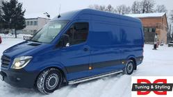 Volkswagen Crafter 2006–2016 Bočné prahy Premium (2 ks, nerez.) fotografia 3