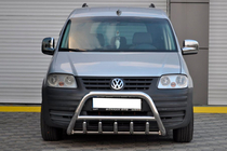 Volkswagen Caddy 2004–2010 Predný ochranný rám WT003 (nerez) fotografia 8