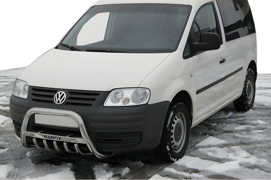 Volkswagen Caddy 2004–2010 Predný ochranný rám WT003 (nerez) Image