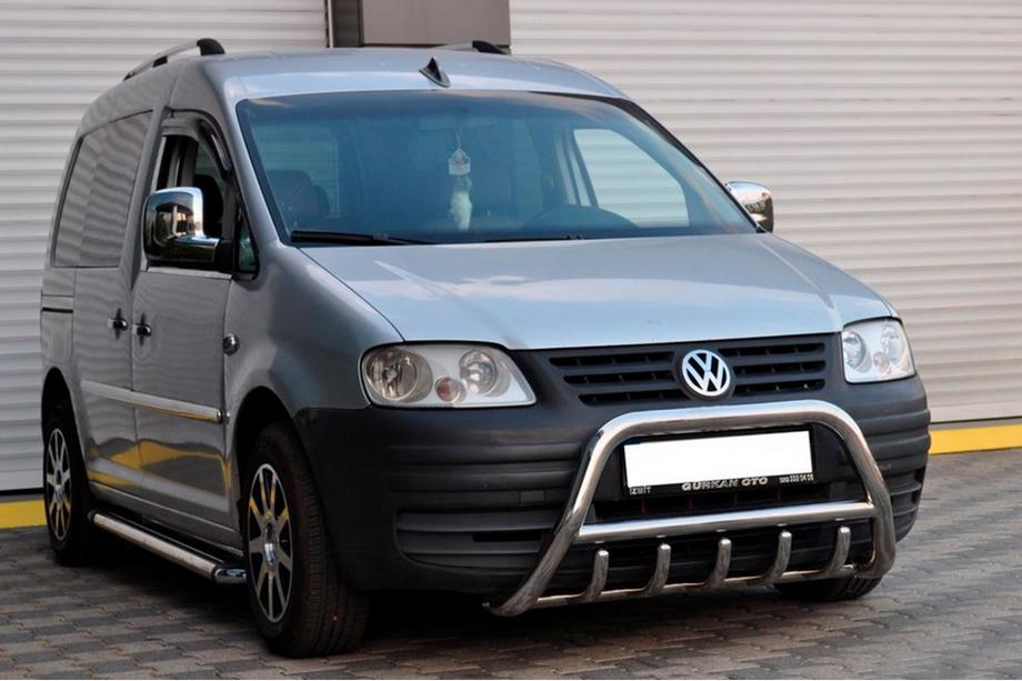 Volkswagen Caddy 2004–2010 Predný ochranný rám WT003 (nerez) Fotografia 4