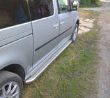 Volkswagen Caddy 2004–2010 Bočné nášľapy Premium (2 ks, nerez) Štandardná základňa, Ø60 fotografia 2