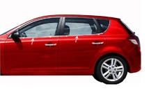 Kia Ceed 2007–2012 Okenné lišty (4 ks, nerez) fotografia 1