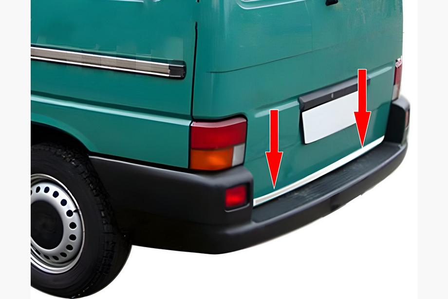 Volkswagen T4 Transporter 1990–2003 Nerezová lišta na hranu batožinového priestoru Image