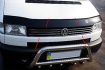 Volkswagen T4 Transporter 1990–2003 Kryty masky pre rovný kapot (8 ks, nerez) fotografia 1