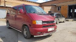 Volkswagen T4 Transporter 1990–2003 Predný dvojitý ochranný rám ST014 (nerez) 60/42 mm fotografia 5