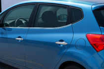 Kia Venga 2010–2019 Okenné lišty (4 ks, nerez) fotografia 1