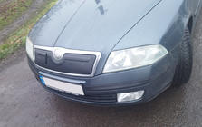 Skoda Octavia II A5 2006–2010 Zimná clona na masku chladiča (horná) fotografia 2