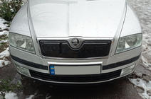 Skoda Octavia II A5 2006–2010 Zimná clona na masku chladiča (horná) fotografia 1