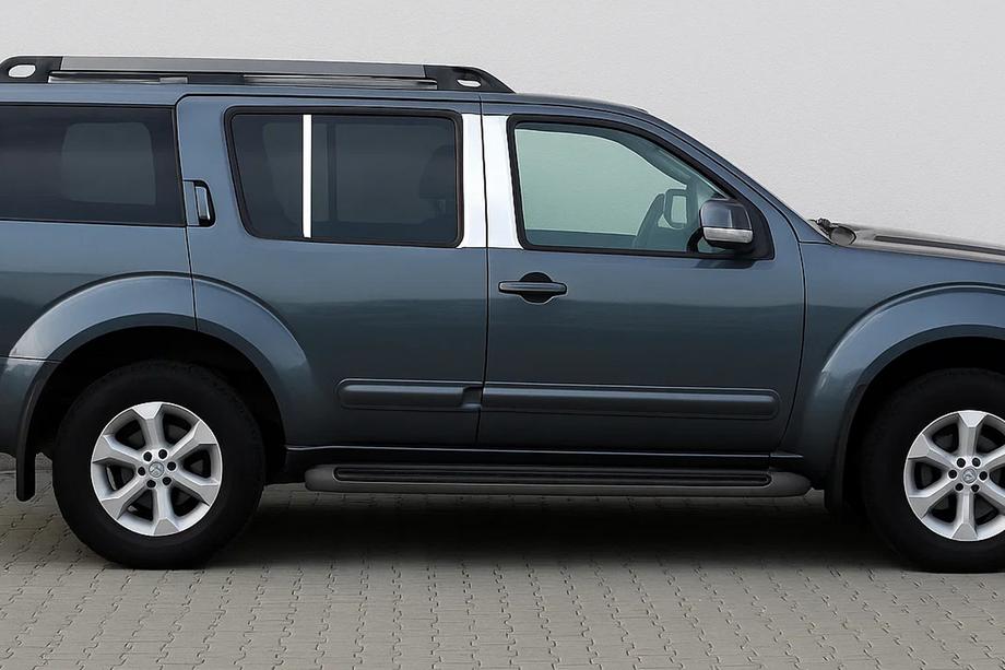 Nissan Pathfinder R51 2005–2014 Lišty stĺpikov dverí (6 ks, nerez) Image
