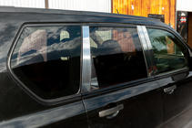 Nissan X-trail T31 2007–2014 Lišty na dverné stĺpiky (8 ks, nerez) fotografia 3