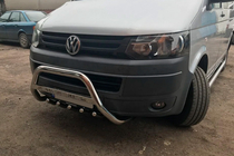 Volkswagen T5 2010–2015 Predný ochranný rám WT003 (nerez) 60 mm, s nápisom fotografia 8
