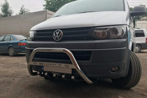 Volkswagen T5 2010–2015 Predný ochranný rám WT003 (nerez) 60 mm, s nápisom fotografia 7
