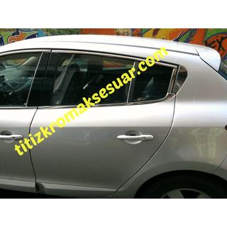 Horné lišty okien (HB, 6 ks, nerez) Renault Megane III 2009–2016 fotografia 4