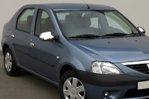 Dacia Logan I 2005–2008 Kompletné kryty zrkadiel (2 ks) fotografia 1