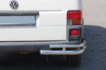 Volkswagen T4 Transporter 1990–2003 Zadné dvojité rohové chrániče AK003-Double (2 ks, nerez) fotografia 1