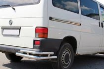 Volkswagen T4 Transporter 1990–2003 Zadné dvojité rohové chrániče AK003-Double (2 ks, nerez) fotografia 4
